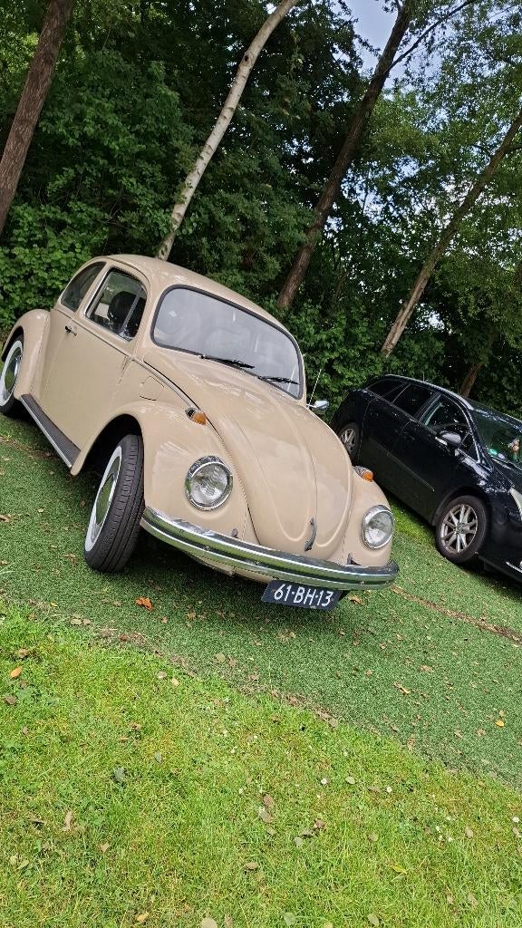 VW kever 1200, Auto's, 4 zetels, Zwart, Volkswagen, Beige