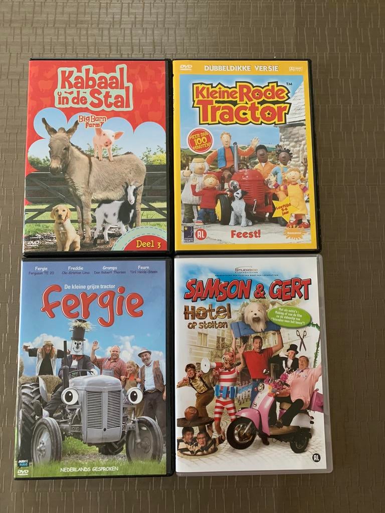 Set van 4 kinder DVD’s, Enlèvement ou Envoi, Comme neuf