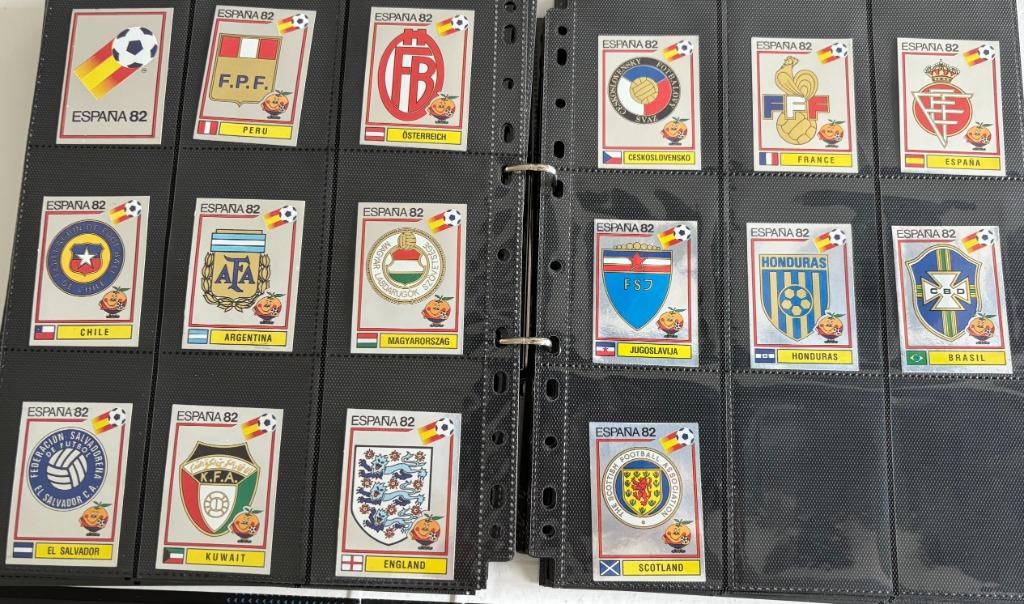Panini 16 logos Coupe du monde 1982 « objet de collection », Envoi, Comme neuf, Affiche, Image ou Autocollant