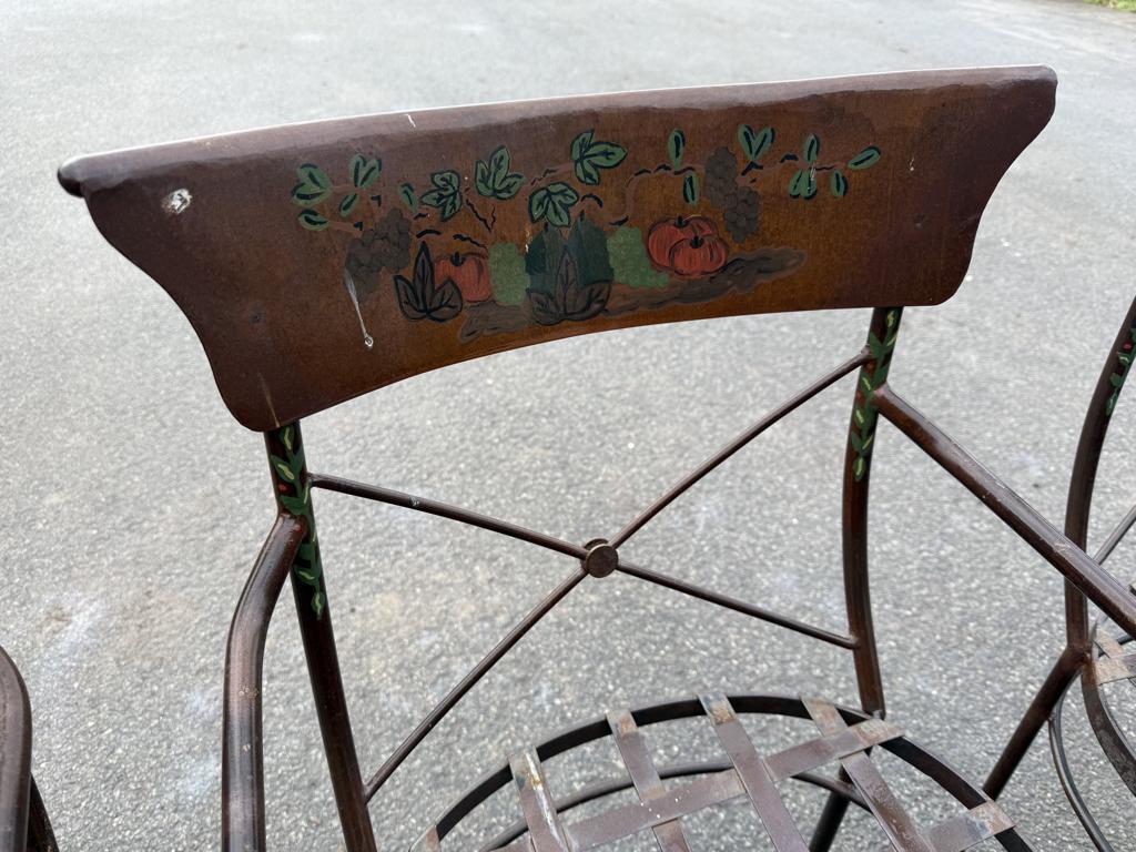 ijzeren tuinstoelen, Tuin en Terras, Tuinstoelen, Ophalen, Gebruikt, Metaal, Stapelbaar