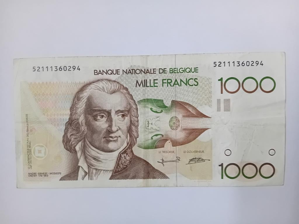 1000 frank 1980-1996 TB, Postzegels en Munten, Ophalen of Verzenden, Los biljet