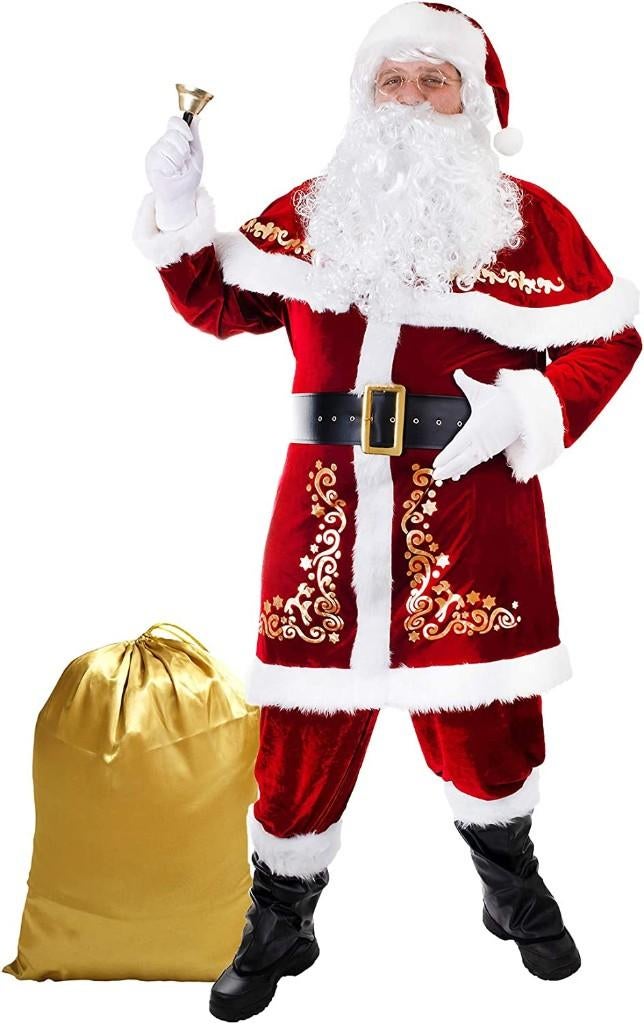 PROMOTION: COMPLET Costume de Père Noël luxueux NEUF, Divers, Noël, Enlèvement ou Envoi, Neuf