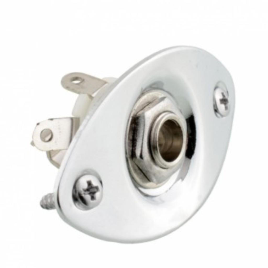 Plaque jack ovale avec prise de sortie et vis pour guitare, Enlèvement ou Envoi, Neuf, Guitare électrique