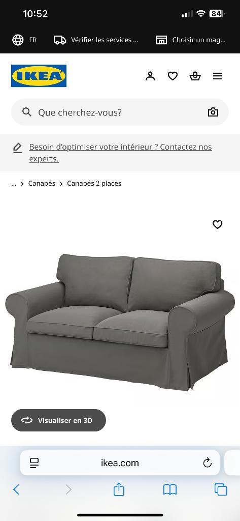 Grijze 2-zitsbank, Huis en Inrichting, Zetels | Zetels, Ophalen, Zo goed als nieuw, Tweepersoons