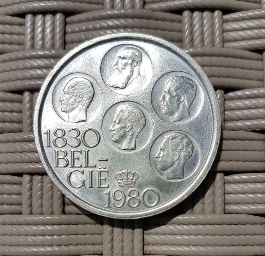 500 F munt - 150 jaar onafhankelijkheid van België - 1980, Timbres & Monnaies, Monnaies | Belgique, Enlèvement ou Envoi, Plaqué argent
