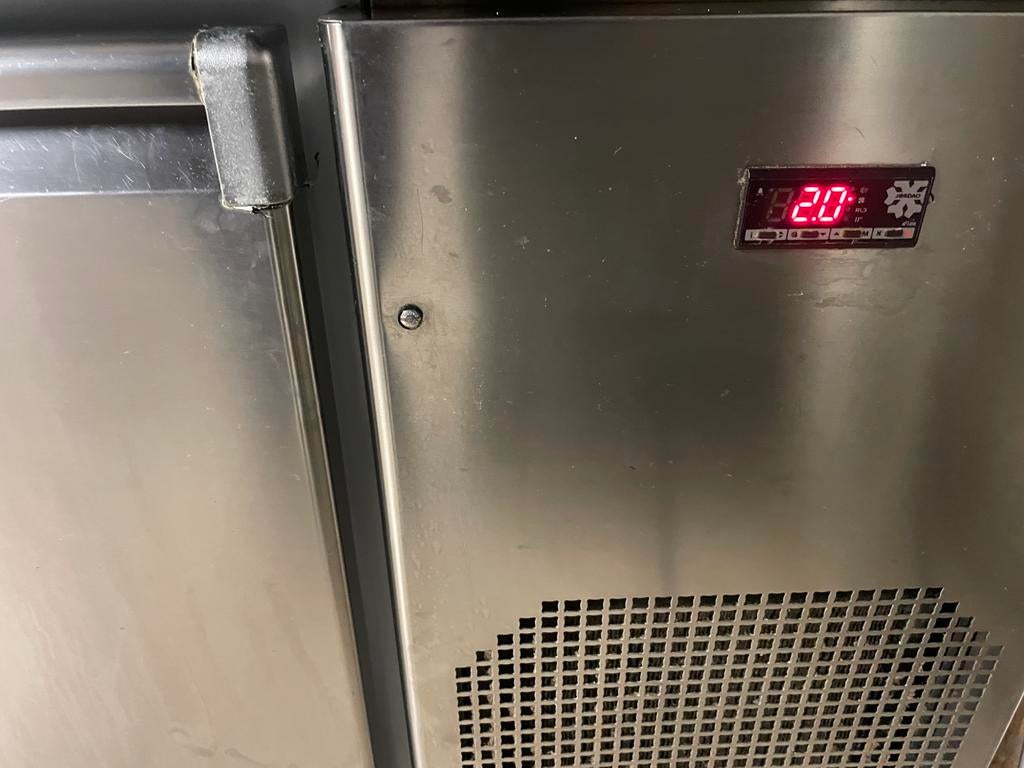 gekoelde inox werktafel – 4 deuren – horeca, Ophalen, Gebruikt, Inox Meubilair