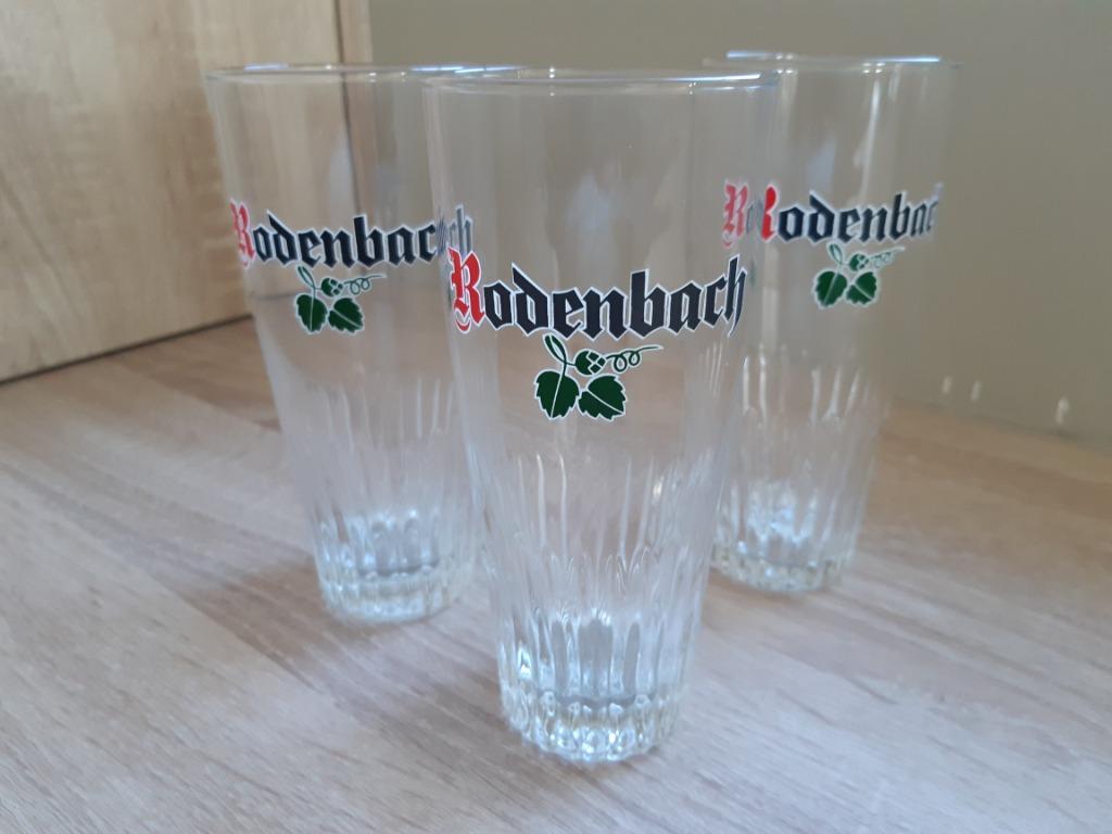 Twee bierglazen Rodenbach, Ophalen of Verzenden, Gebruikt, Bierglas