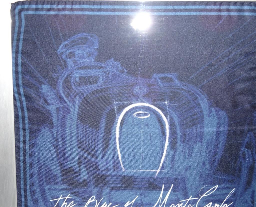 Zijden pochet Bugatti Type 35 The Blue of Monte Carlo, Ophalen of Verzenden, Nieuw, Auto's