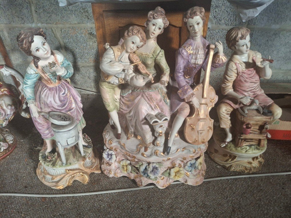 capodimonte set 3 beelden, Verzamelen, Ophalen, Gebruikt, Overige typen