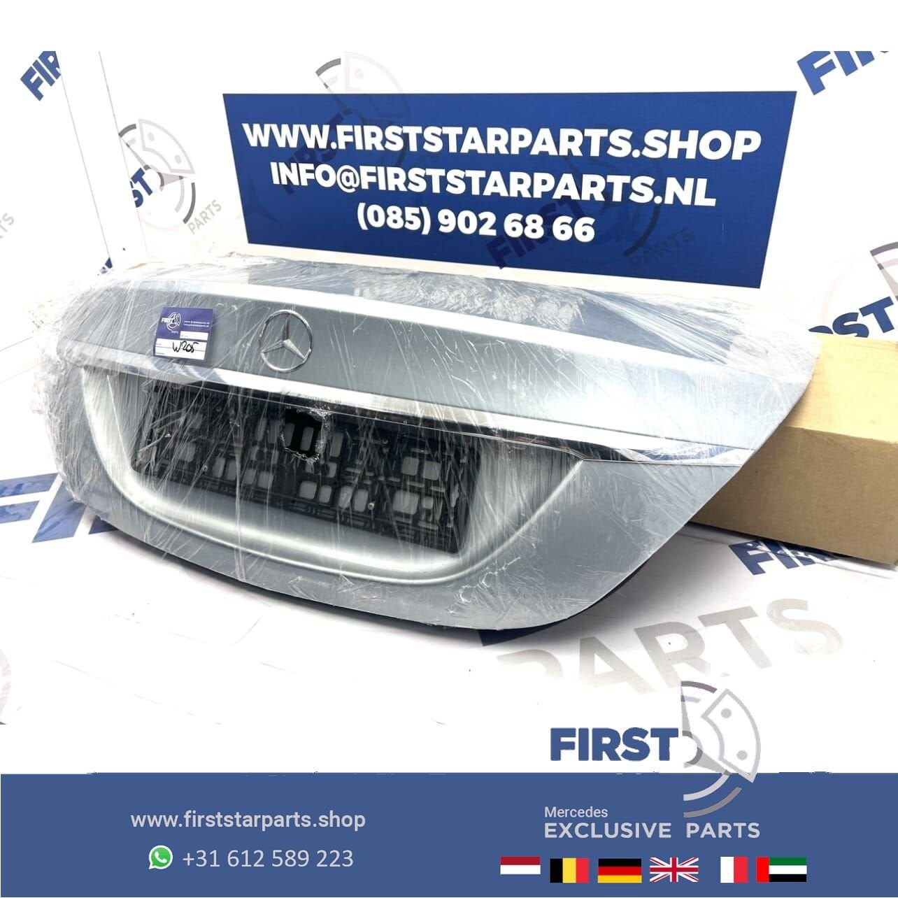 W205 C KLASSE ACHTERKLEP COMPLETE KOFFERKLEP KOFFERBAK origi, Auto-onderdelen, Gebruikt, Ophalen of Verzenden, Achter, -