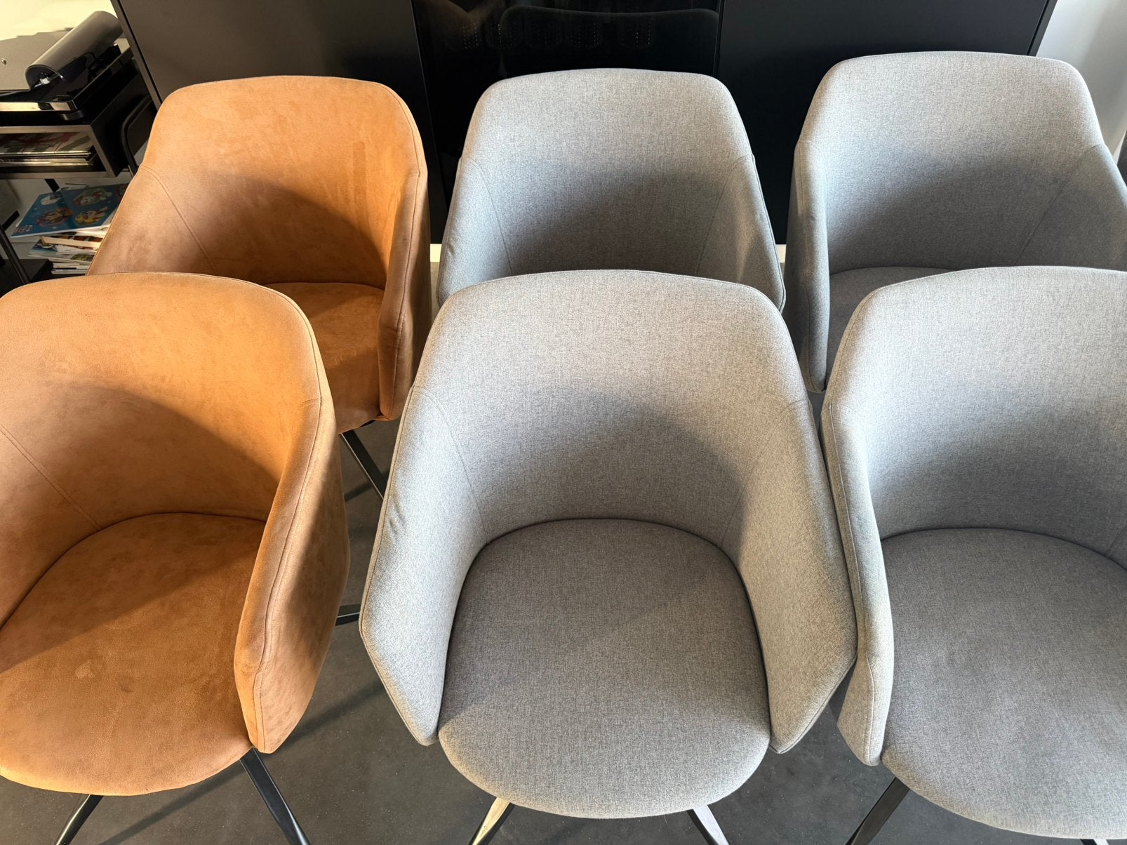 9 Kuipstoeltjes te koop, Gris, Enlèvement, Tissus, Cinq, Six Chaises ou plus