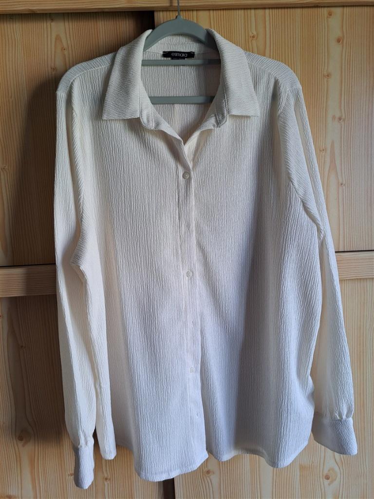 Blouse met lange mouwen beige in mousselinestof maat 46, Kleding | Dames, Blouses en Tunieken, Beige, Maat 46/48 (XL) of groter