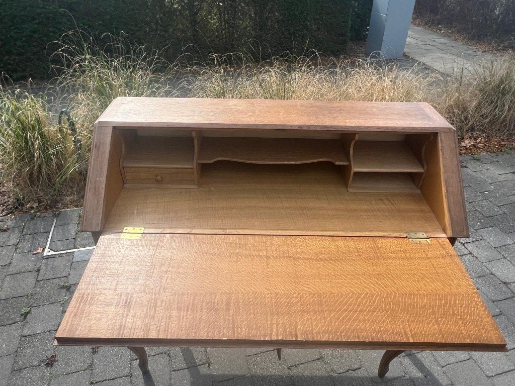 Eiken secretaire, Huis en Inrichting, Ophalen, Gebruikt, Antiek