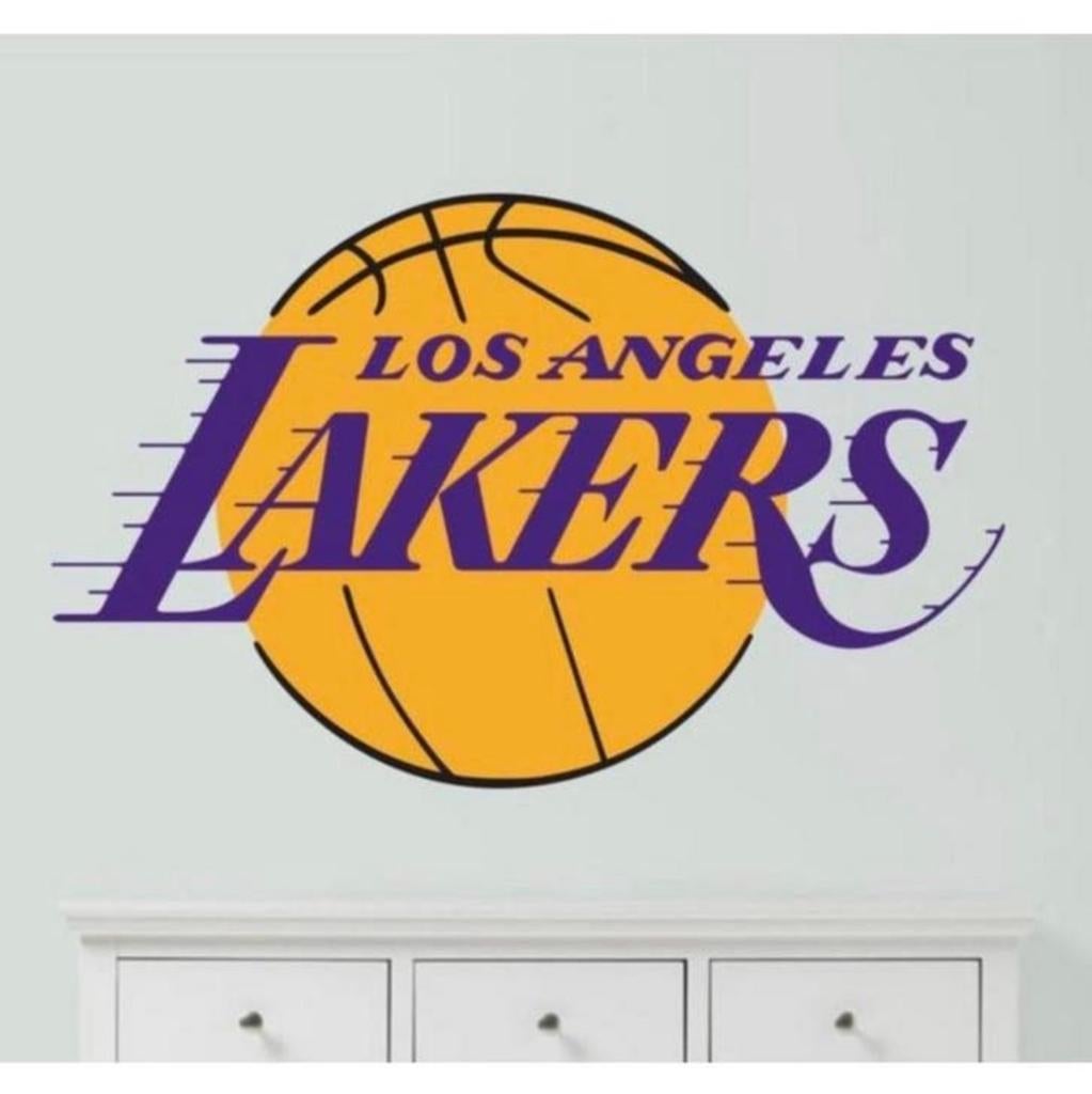 Autocollant mural Los Angeles Lakers NBA, 45 cm, basket-ball, Enlèvement ou Envoi, Neuf, Sport