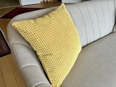 Set van 5 IKEA kussenovertrekken in mosterdgele kleur., Coussin décoratif, IKEA, Avec fermeture éclair, Jaune