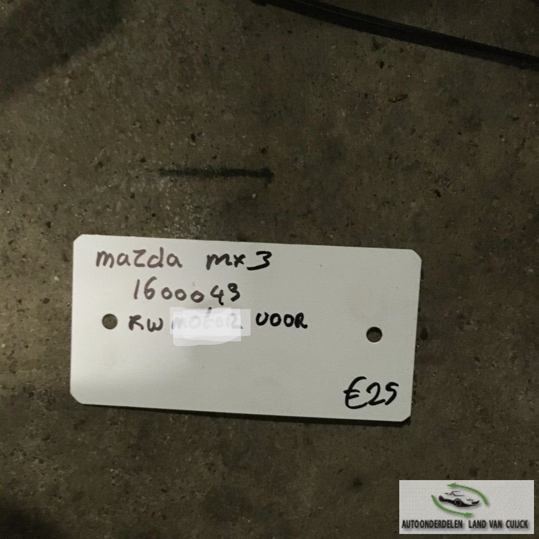 Mazda MX3 Wagennr 1600043 Ruitenwissermechaniek zonder motor, Gebruikt, -, -, Ophalen of Verzenden