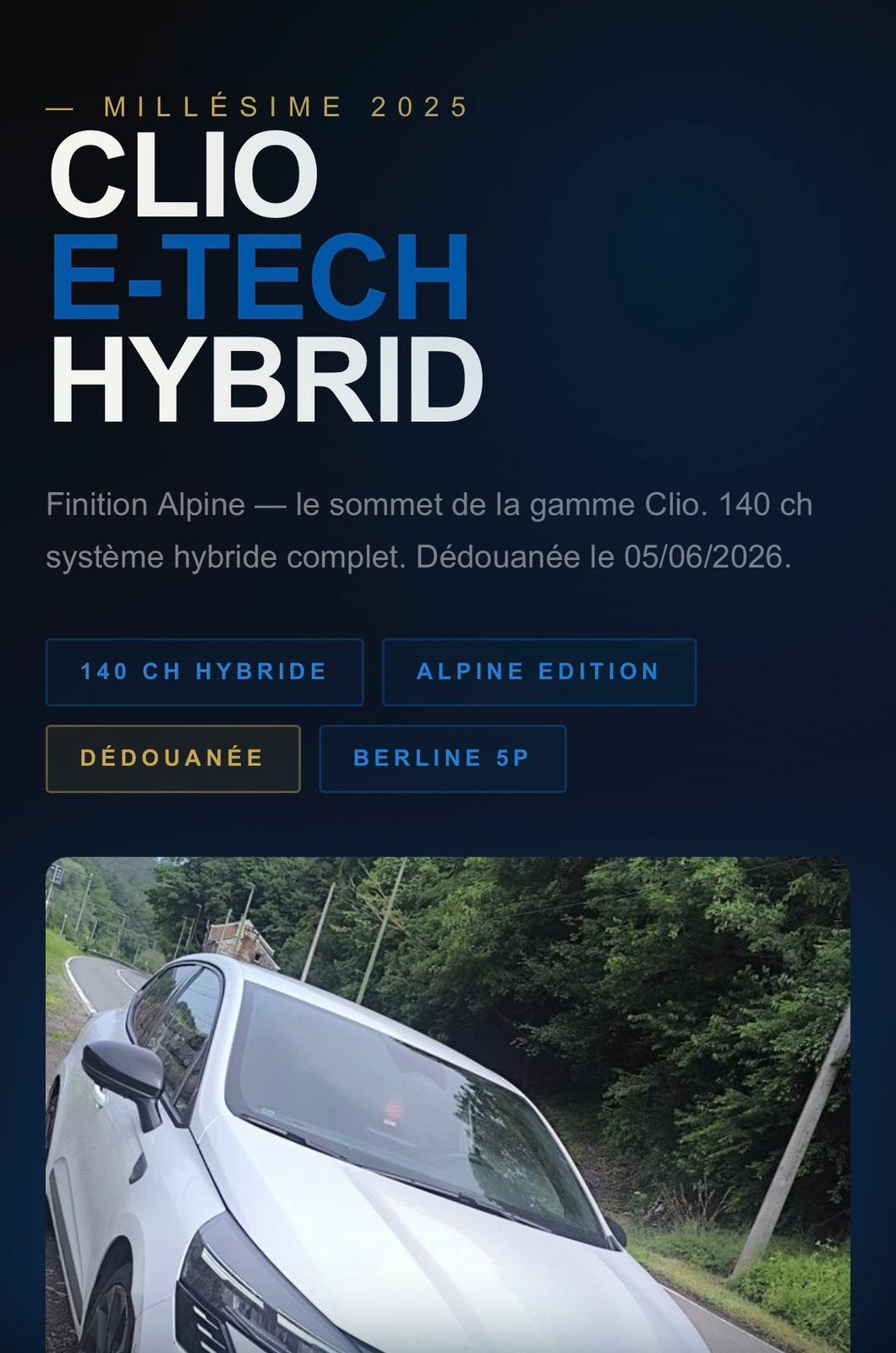 Clio E-tech hybride ALPINE ÉDITION, Livres, Autos | Livres, Enlèvement, Utilisé, Renault