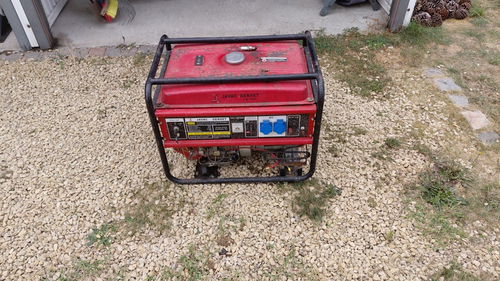 generator 5´5kw, Ophalen, Gebruikt, Benzinemotor