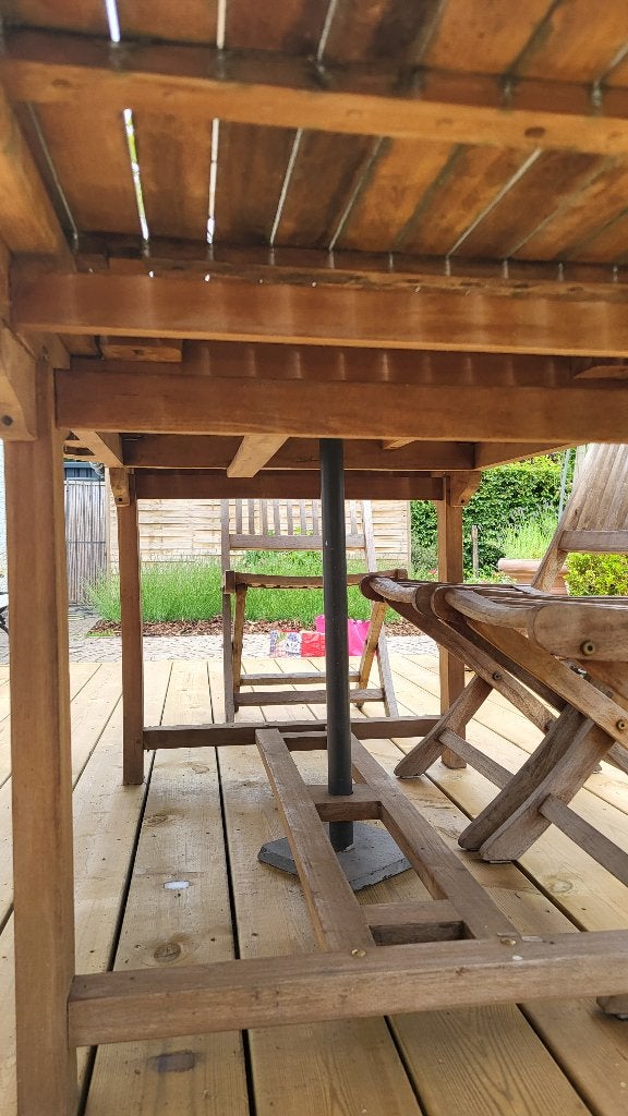 Tuintafel Teak, Tuin en Terras, Ophalen, Zo goed als nieuw, Ovaal, Teakhout