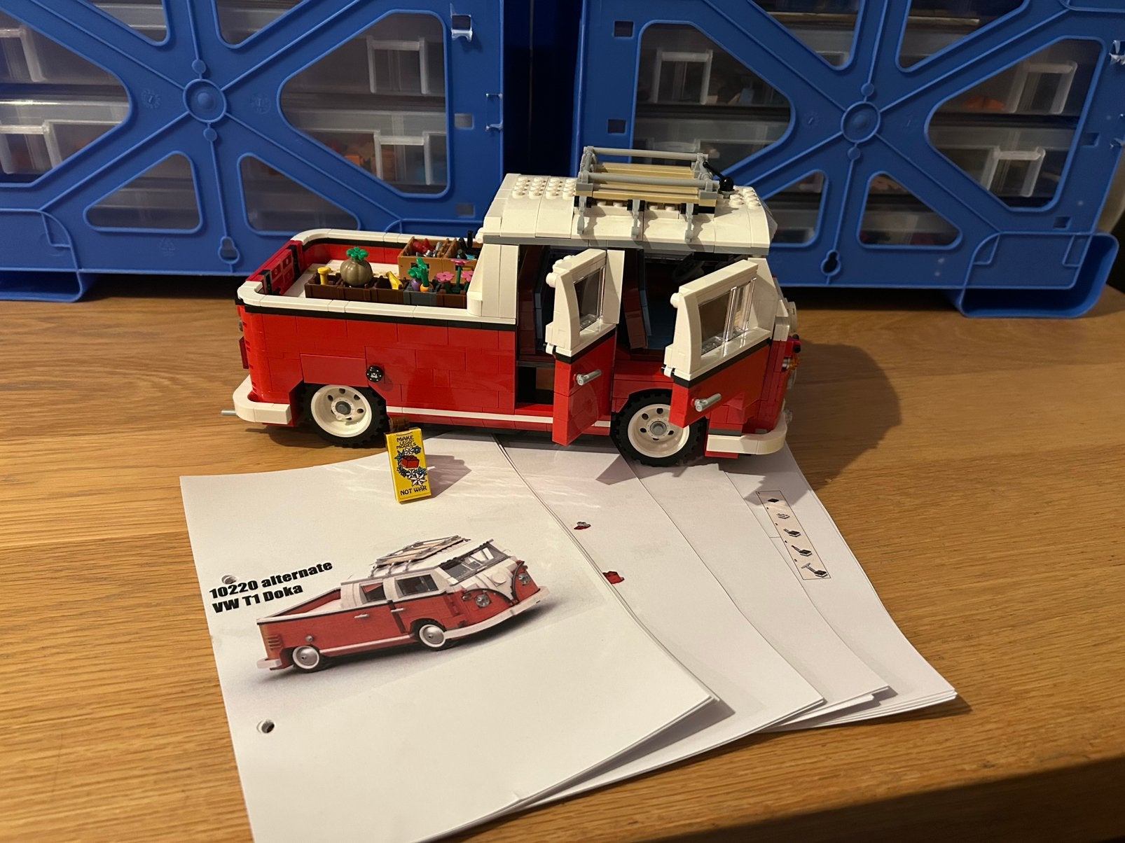 10220 MOC vw Doka, Enfants & Bébés, Enlèvement ou Envoi, Lego, MOC (création personnelle), Instructions incluses