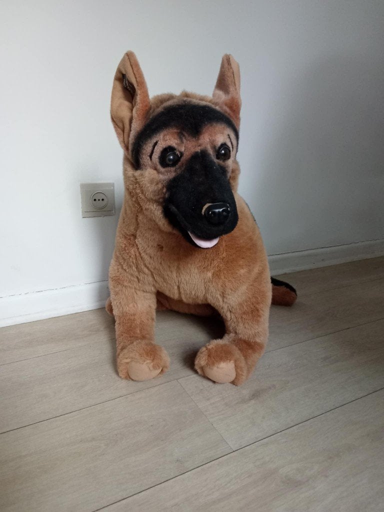 Grote knuffel voor herdershonden, Ophalen of Verzenden, Zo goed als nieuw, Hond