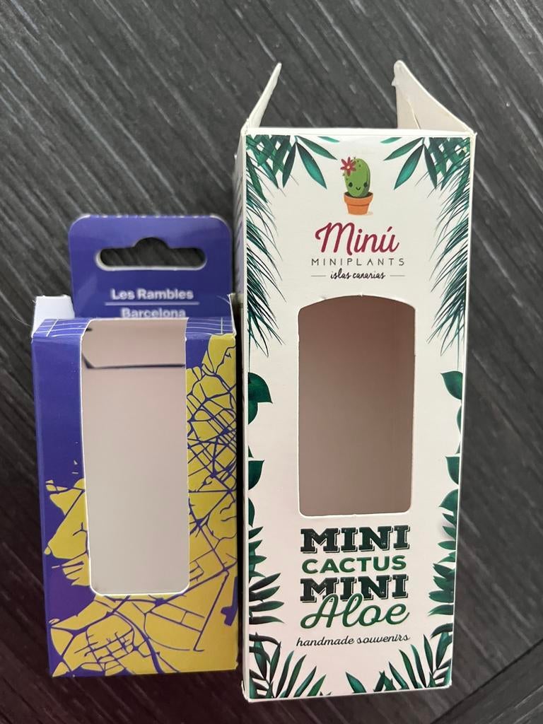 Doosjes van plantsouvenir Canarische eilanden en Barcelona, Maison & Meubles, Enlèvement ou Envoi