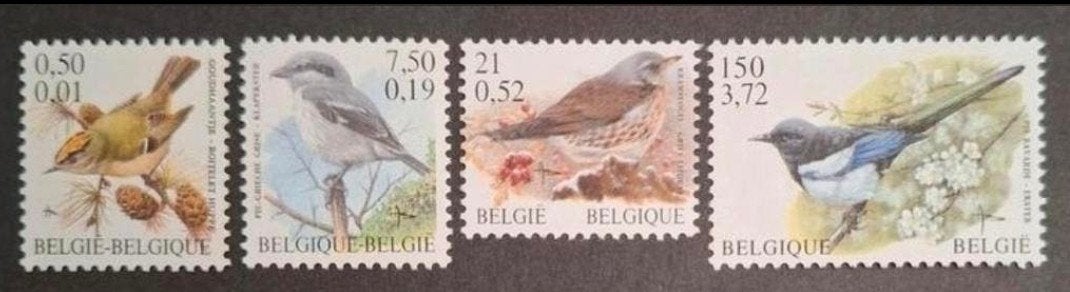 België: OBP 2985/88 ** Vogels 2001., Frankeerzegel, Ophalen of Verzenden, Zonder stempel, Postfris