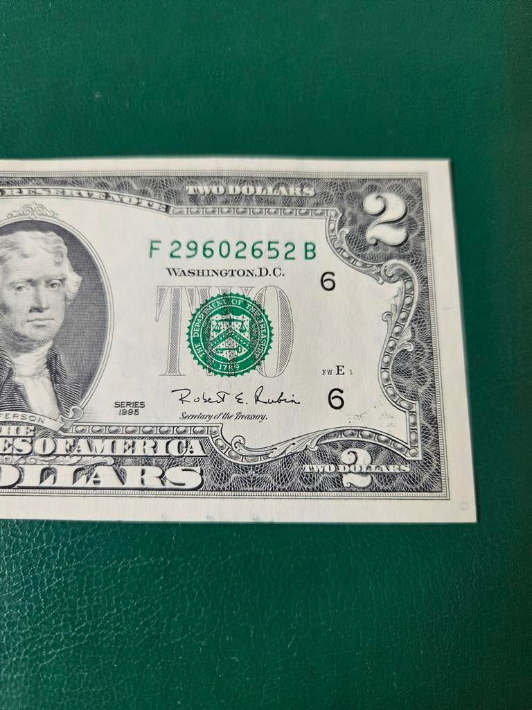 2 dollars (États-Unis, année 1995), Timbres & Monnaies, Billets de banque | Amérique, Enlèvement ou Envoi, Amérique du Nord, Billets en vrac