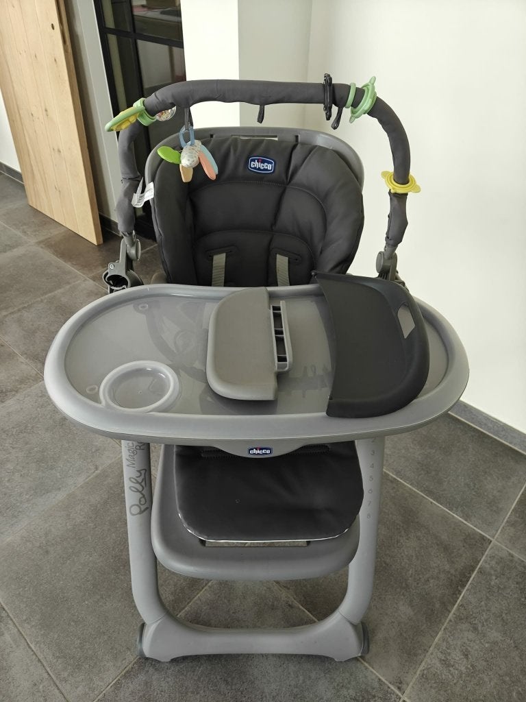 Chicco Polly Magic Relax Kinderstoel – Grey Melange, Kinderen en Baby's, Kinderstoelen, Ophalen, Zo goed als nieuw, Meegroeistoel