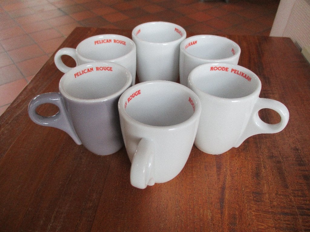Tasses et soucoupes Red Pelican, Enlèvement ou Envoi, Poterie, Comme neuf, Autres styles