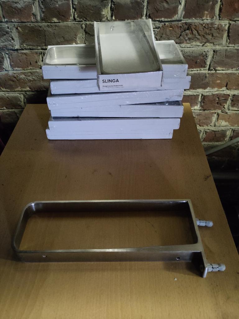 Supports étagère inox Ikea Slinga (8 pièces), Huis en Inrichting, Ophalen, Nieuw
