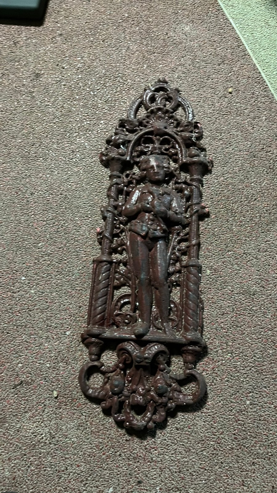 Antieke gietijzeren deur/ raam decoratie ornament, Ophalen of Verzenden
