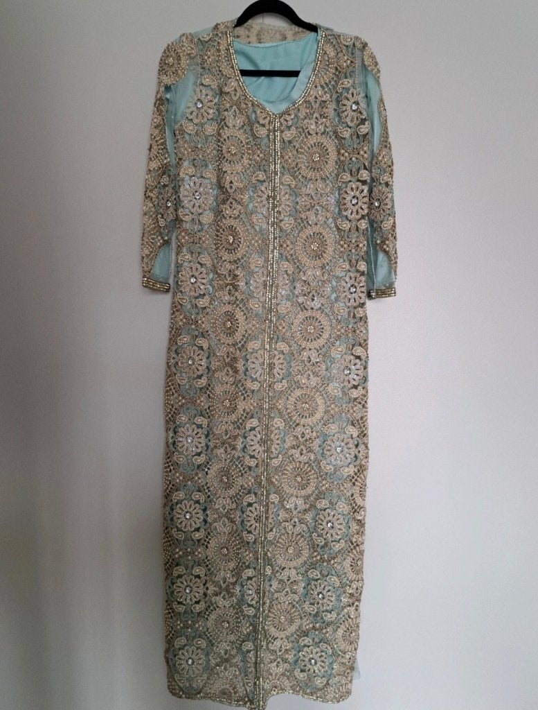 Marokaans kleedje/avondkleed, Ophalen, Overige typen, Blauw, Zo goed als nieuw