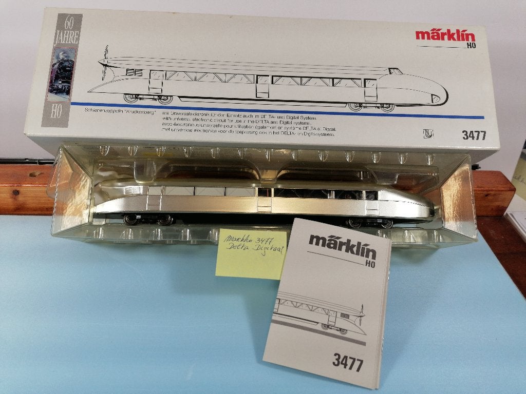 Marklin 3477 Schienenzeppelin HO delta-digitaal, Wisselstroom, Locomotief, Ophalen of Verzenden, Zo goed als nieuw