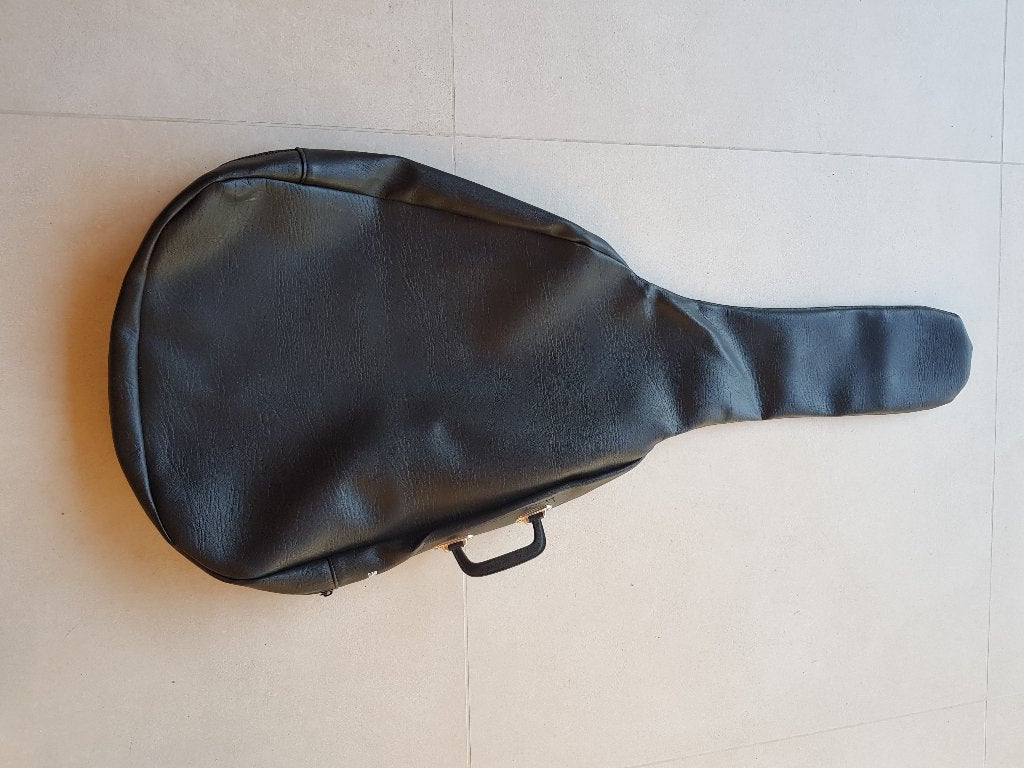 lederen gitaarhoes, Musique & Instruments, Boîtiers & Valises, Enlèvement, Comme neuf, Guitare acoustique