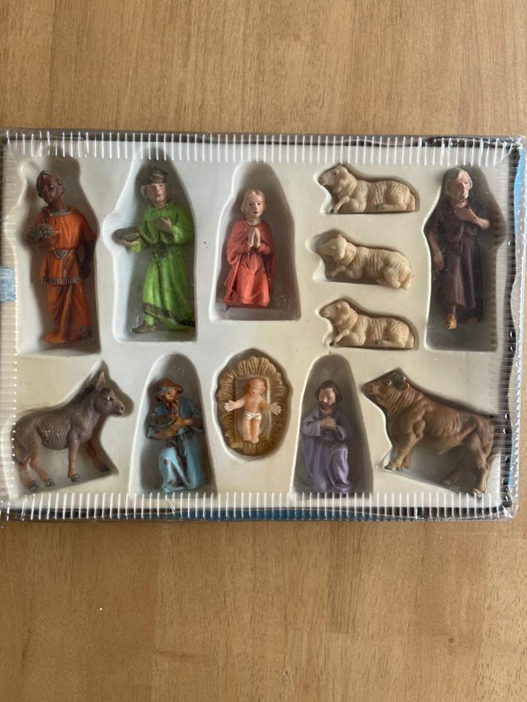 Vintage kerststalfiguren Marolin, Diversen, Kerst, Ophalen of Verzenden, Gebruikt