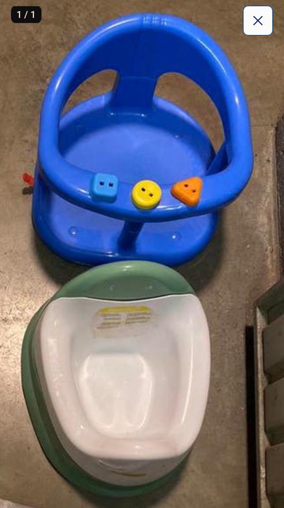 Pot bebe avec cuvette + siege de bain, Enfants & Bébés, Enlèvement, Comme neuf