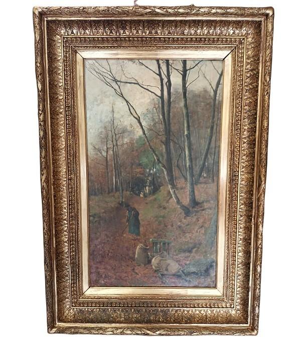 André Collin (1862-1930) « cueilleur de bois », Enlèvement