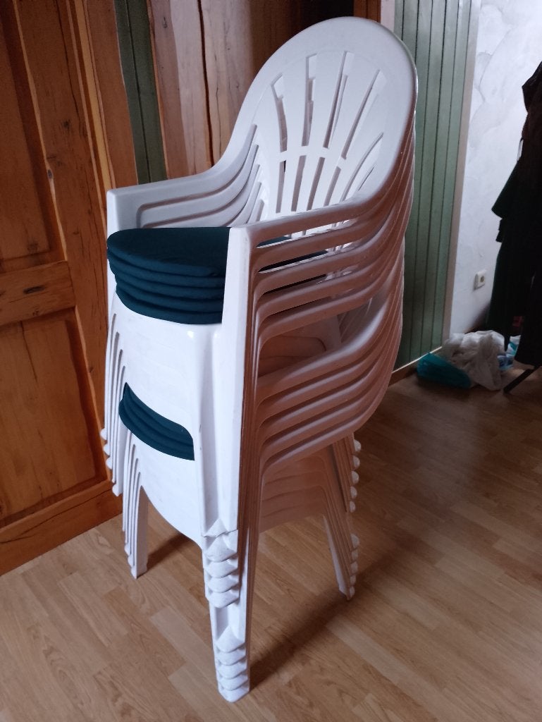 Tuinstoelen, Ophalen, Gebruikt, Plastic, Stapelbaar