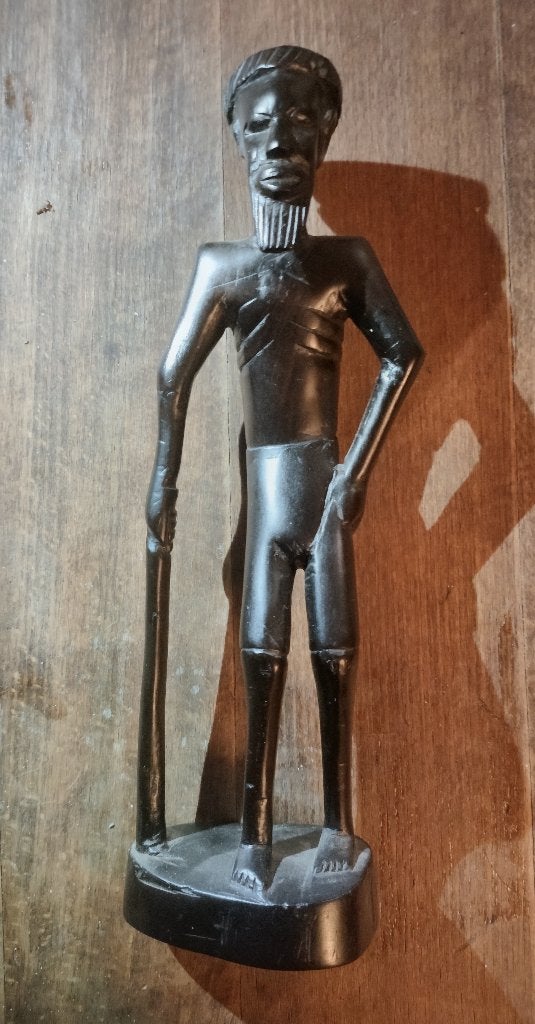 ebbenhouten beeldje congo, Ophalen of Verzenden, Houtsnijwerk, Man