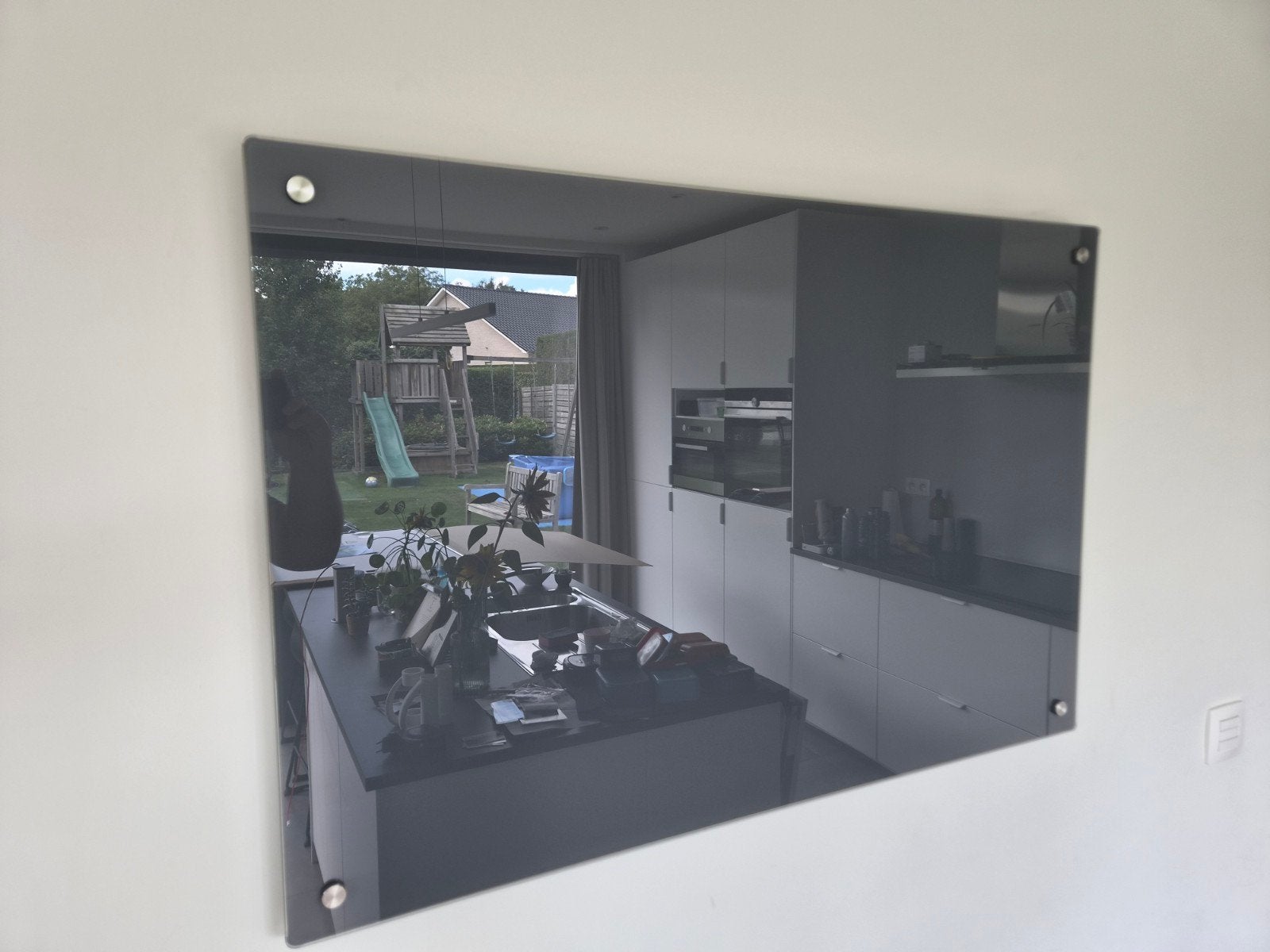 Modern grijs whiteboard, Huis en Inrichting, Woonaccessoires | Memoborden, Ophalen, Zo goed als nieuw, Magneetbord