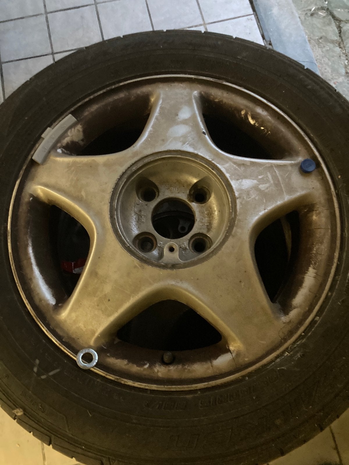 4 aluminium velgen met banden, Auto-onderdelen, Ophalen, Gebruikt, 15 inch, Banden en Velgen