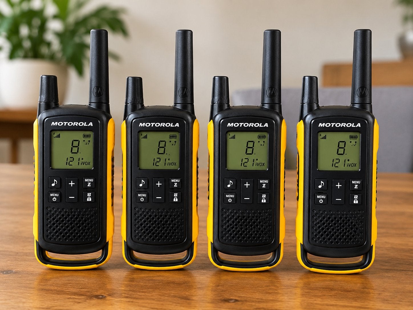 Motorola T80 Extreme – Set van 4 walkie-talkies, Telecommunicatie, Ophalen of Verzenden, Gebruikt, Portofoon of Walkie-talkie