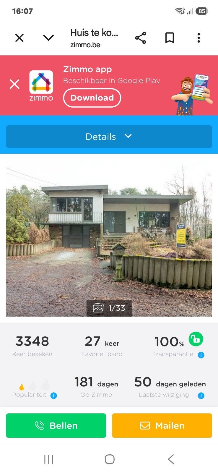 huis te koop lummen is volledig leeg gemaakt, Immo