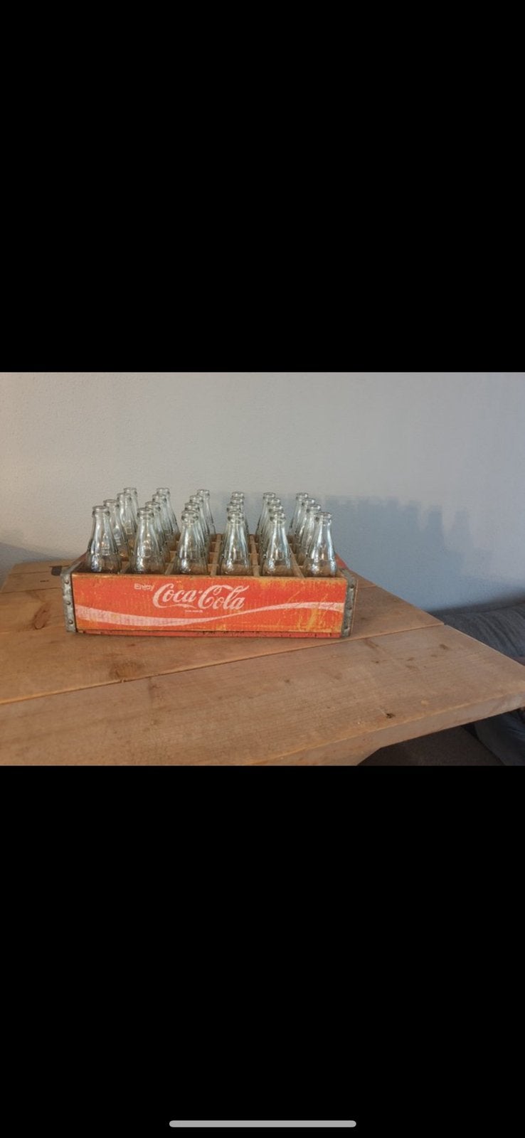 Coca-Cola vintage – Caisse bois + 24 Années 50/60, Enlèvement, Comme neuf