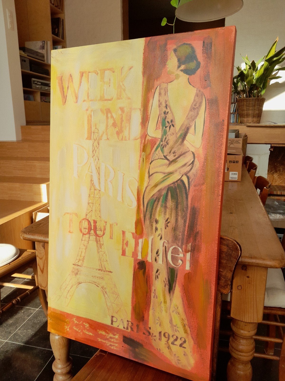 Reproduction sur toile de « Weekend Paris 1922 », Antiquités & Art, Art | Peinture | Abstraite, Enlèvement