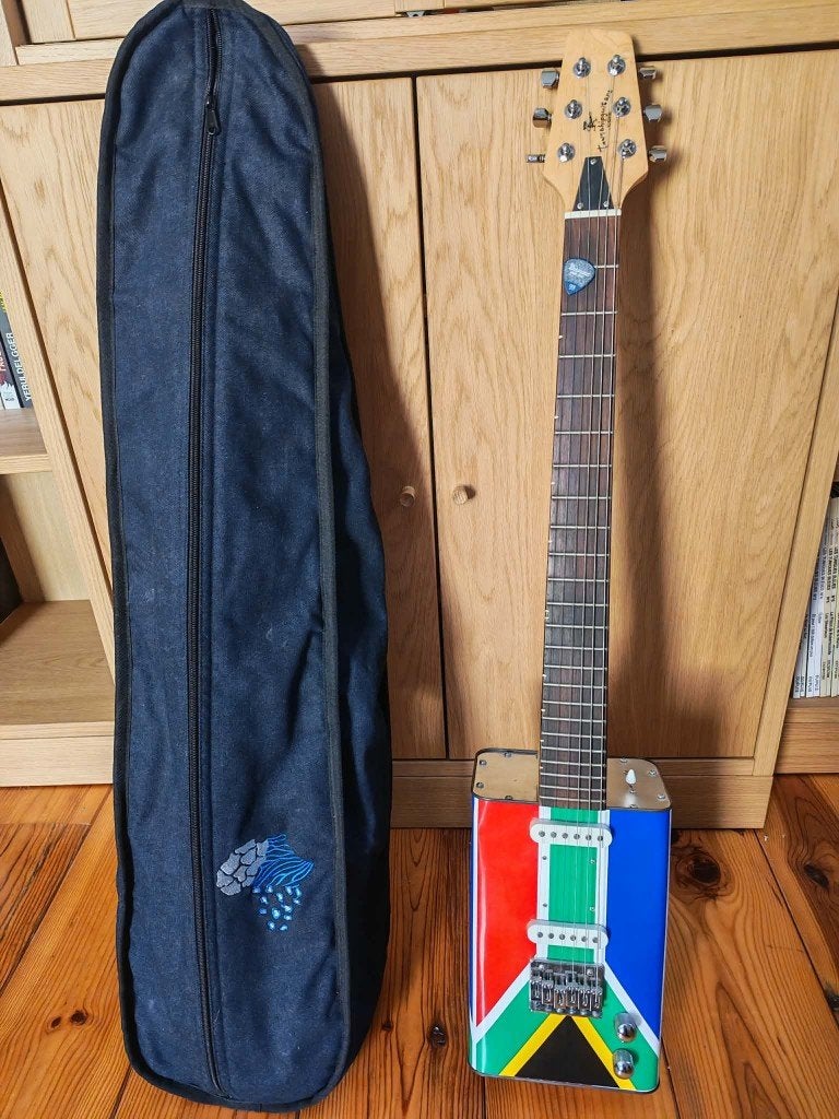 Guitare électrique : Oil Can Guitar sud-Africaine, Ophalen, Zo goed als nieuw