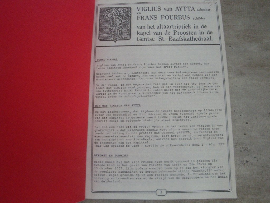 VIGLIUS VAN AYTTA EN FRANS POURBUS..., Enlèvement ou Envoi, Utilisé