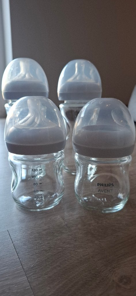 Philips Avent glazen babyflessen, Ophalen, Gebruikt, Philips Avent, Inclusief flessen
