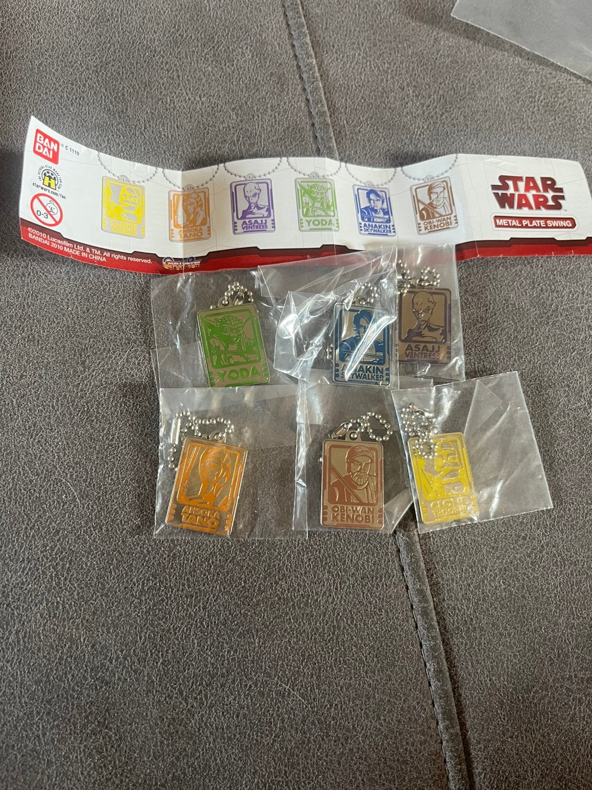 Set van 6 Star Wars metal plate swing, Enlèvement ou Envoi